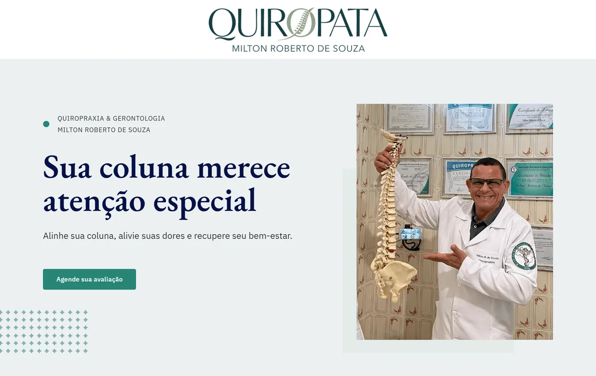 Site de Quiropraxia e Gerontologia - Milton Roberto de Souza